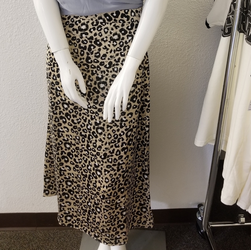 Leopard Midi Skirt